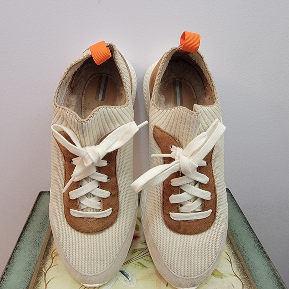 Shoes - Sam Edelman Stokton Slip On Sherpa Lined Cream/Brown/Gray Size 7 Made In Italy